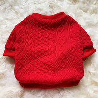 HKM-6030909 Thick Wool Solid Color Casual Pullover Sweater in Red and Grey
