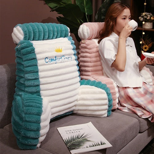 HKM-603091 Cartoon Large Backrest Pillow in Various Solid Colors - Removable & Washable