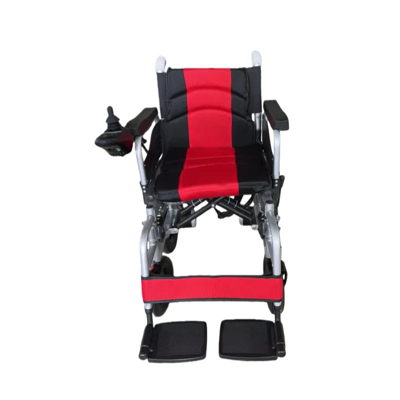 HKM-603155 Folding Electric Wheelchair with Dual 250W Motors, Carbon Steel Frame, and 12Ah Lithium Battery