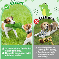 HKM-6031805 Durable Squeaky Crocodile Dog Toy for Aggressive Chewers - Stuffing-Free Plush Interactive Design