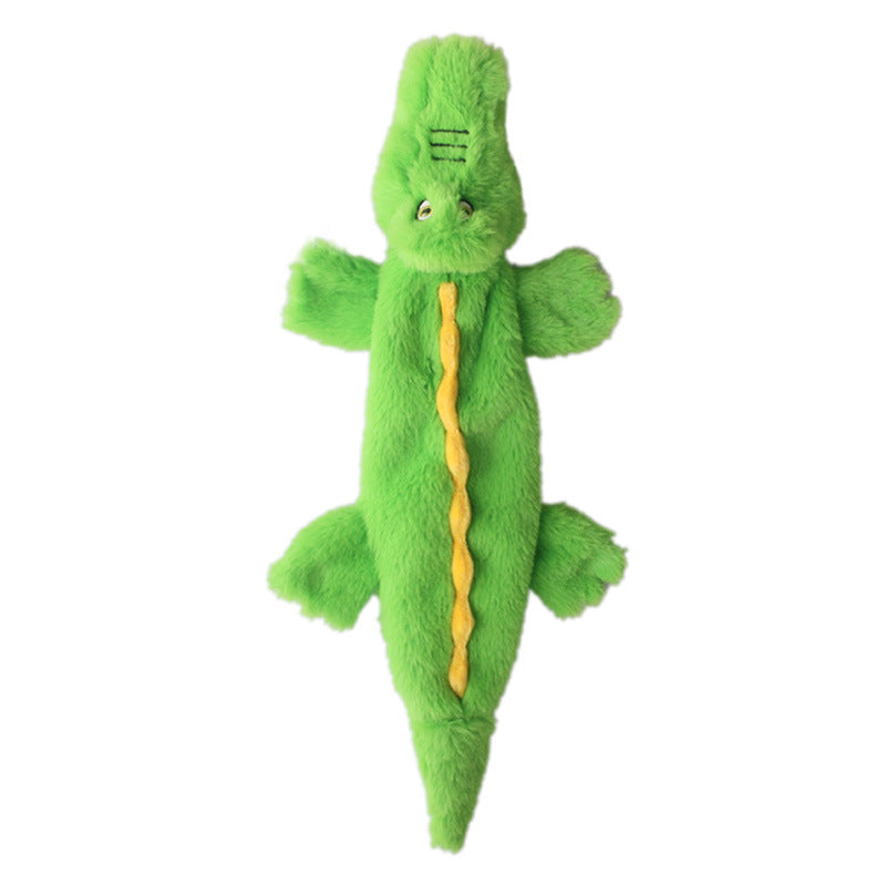 HKM-6031805 Durable Squeaky Crocodile Dog Toy for Aggressive Chewers - Stuffing-Free Plush Interactive Design