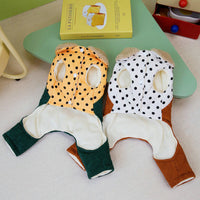 HKM-6031933 Cotton-Padded Autumn and Winter Pet Clothing in Dark Green and Brown, Various Sizes Available