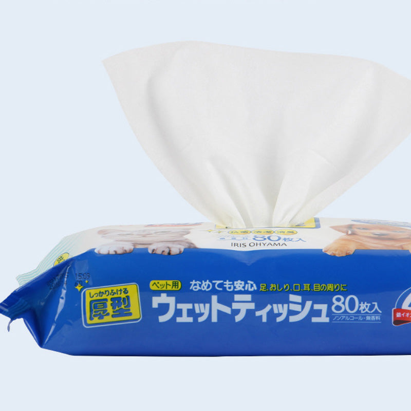 HKM-6032189 Gentle Pet Deodorant Wipes for Cleaning Feet, Mouth, Ears, and More - 80 Count