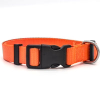 HKM-6032317 Soft Nylon Pet Collar for Dogs and Cats - Adjustable Neck Size with Durable Plastic Buckle and Neoprene Lining