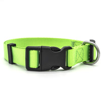 HKM-6032317 Soft Nylon Pet Collar for Dogs and Cats - Adjustable Neck Size with Durable Plastic Buckle and Neoprene Lining