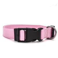 HKM-6032317 Soft Nylon Pet Collar for Dogs and Cats - Adjustable Neck Size with Durable Plastic Buckle and Neoprene Lining