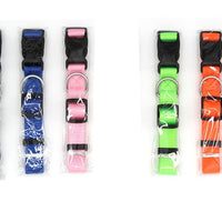 HKM-6032317 Soft Nylon Pet Collar for Dogs and Cats - Adjustable Neck Size with Durable Plastic Buckle and Neoprene Lining