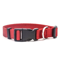 HKM-6032317 Soft Nylon Pet Collar for Dogs and Cats - Adjustable Neck Size with Durable Plastic Buckle and Neoprene Lining