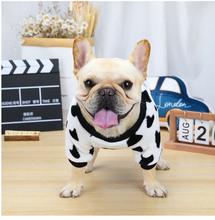 HKM-6032701 Autumn Winter Coral Velvet Sweater for Pugs with Cute Cow Print