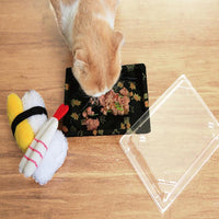 HKM-6032957 Cat Sushi Toy with Catnip, Bite-Resistant Soft Velvet - Sweet Shrimp & Tamago Styles