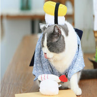 HKM-6032957 Cat Sushi Toy with Catnip, Bite-Resistant Soft Velvet - Sweet Shrimp & Tamago Styles