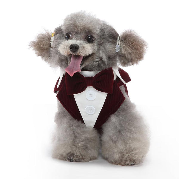 HKM-603347 Stylish Polyester Dog Dress Tuxedo - Available in Multiple Sizes (XS to XL)