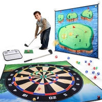 HKM-603539 Creative Indoor Outdoor Golf Practice Chipping Game Mat for Kids Ages 5+