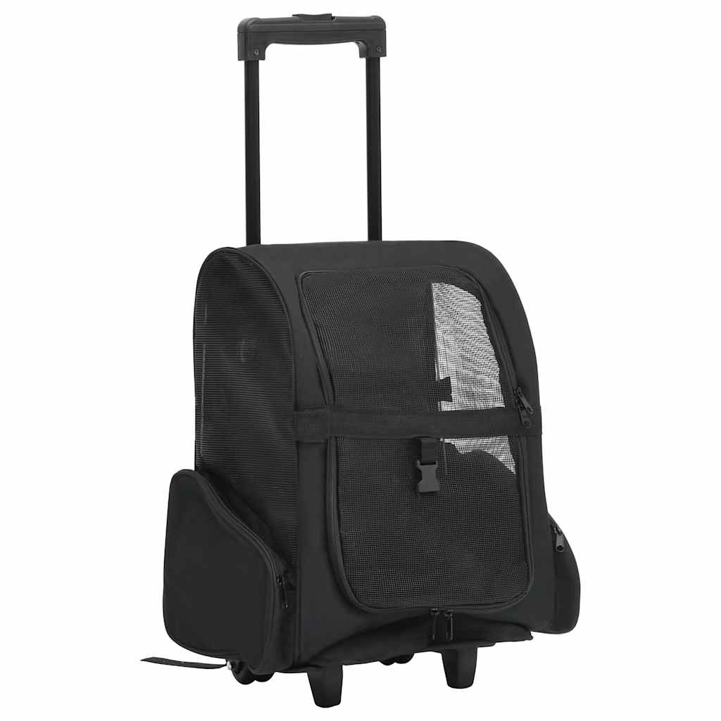 HKM-6035773 Foldable 3-in-1 Pet Trolley for Cats, Dogs, and Small Animals - Lightweight and Ventilated