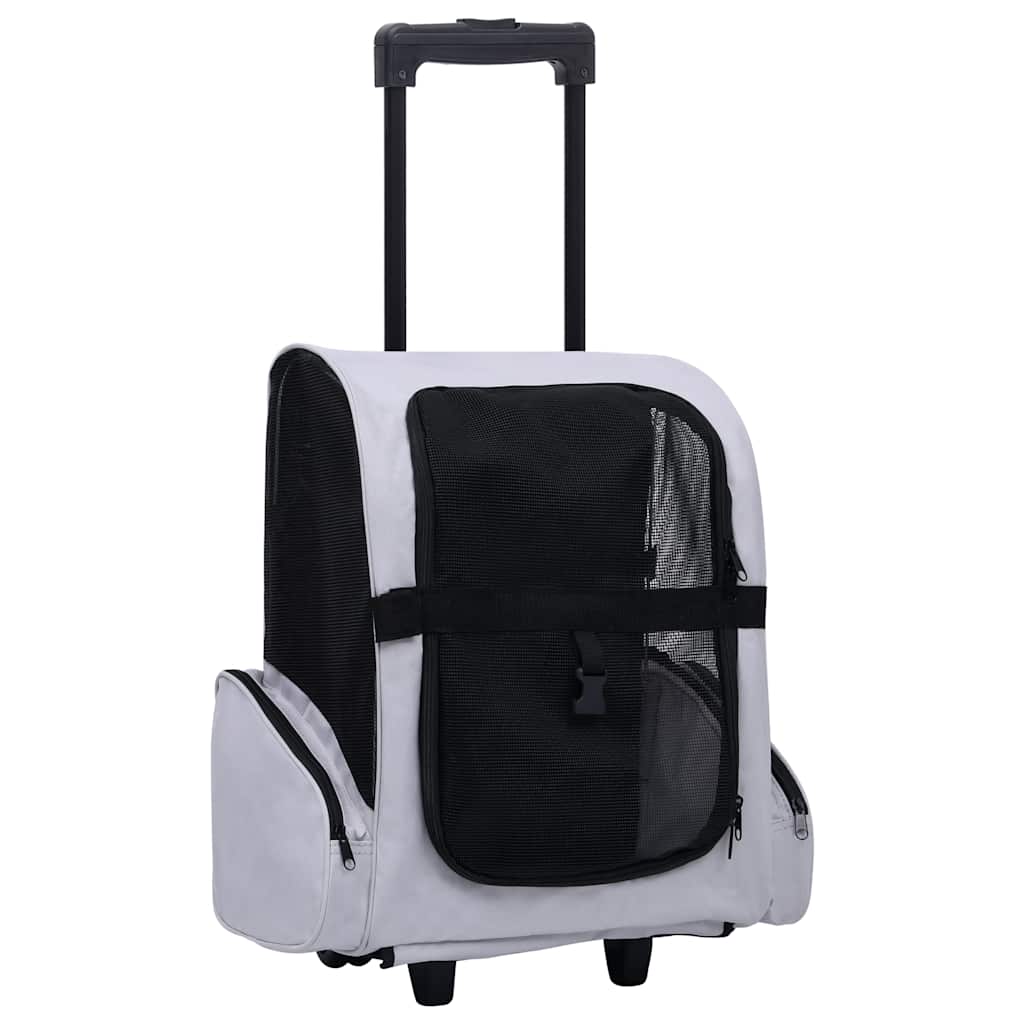 HKM-6035773 Foldable 3-in-1 Pet Trolley for Cats, Dogs, and Small Animals - Lightweight and Ventilated