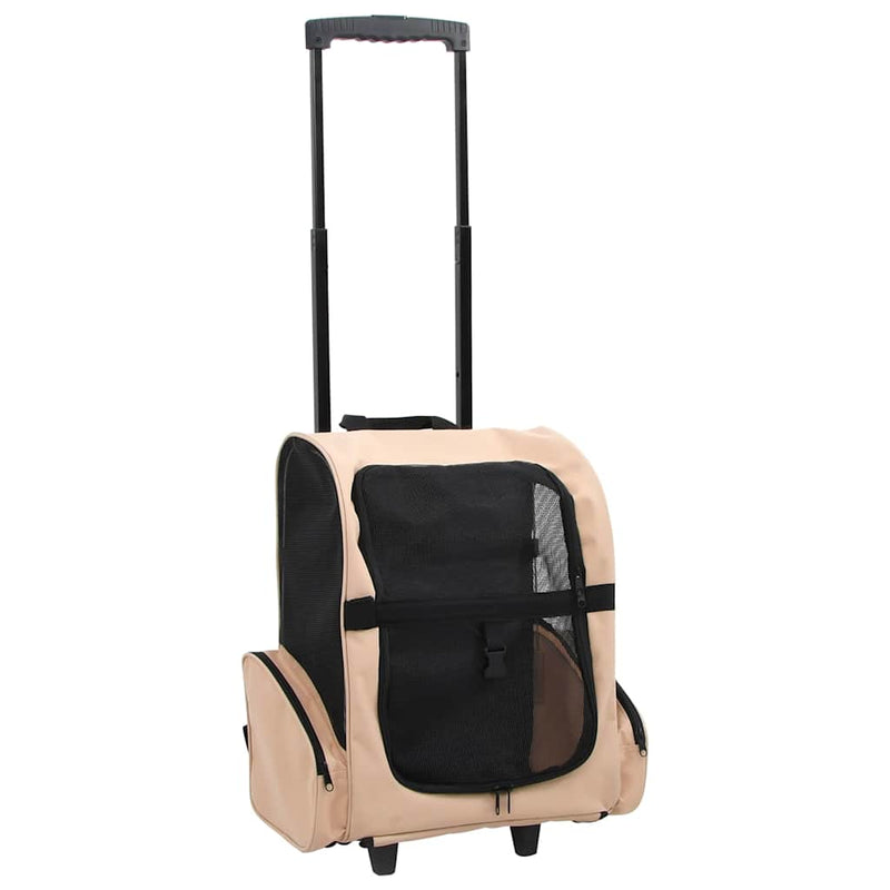 HKM-6035773 Foldable 3-in-1 Pet Trolley for Cats, Dogs, and Small Animals - Lightweight and Ventilated