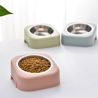 HKM-6036285 Beige Plastic Pet Drinking Bowl for Cats and Dogs - No Wet Mouth Design
