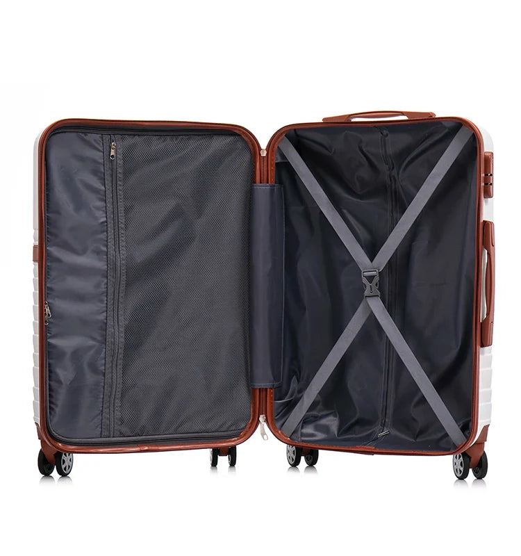 HKM-603667 Lightweight ABS 3-Piece Carry-On Luggage Set for Business Travel