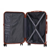 HKM-603667 Lightweight ABS 3-Piece Carry-On Luggage Set for Business Travel