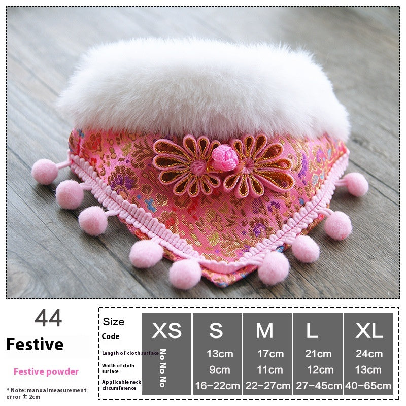 HKM-6037693 Pet Holiday Dress Up Scarf with Butterfly Bow Tie for Dogs and Cats - Festive Colors Available