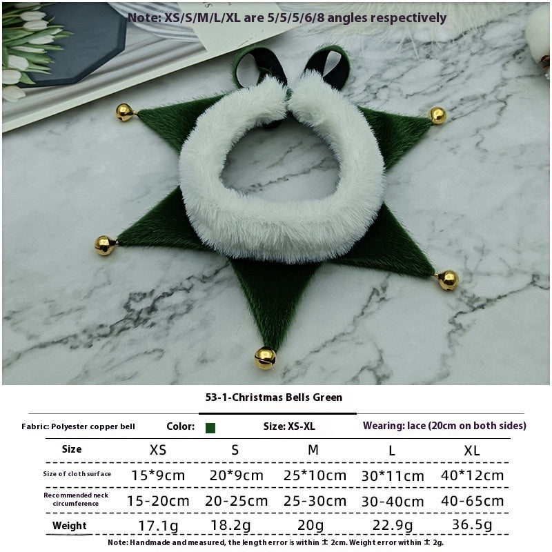 HKM-6037693 Pet Holiday Dress Up Scarf with Butterfly Bow Tie for Dogs and Cats - Festive Colors Available