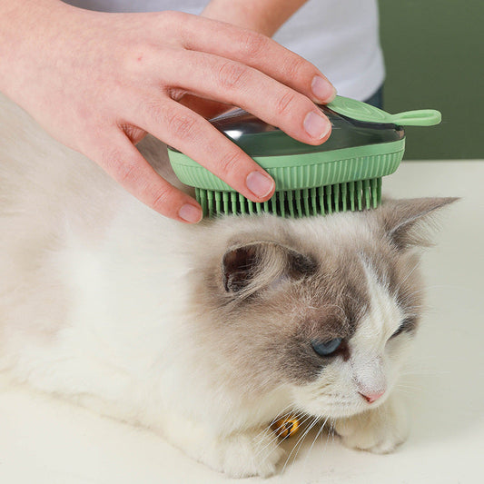 HKM-6037949 Silicone Shower Brush for Pets - Available in Dark Green, Purple, and Green