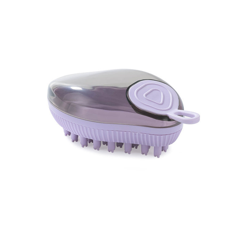 HKM-6037949 Silicone Shower Brush for Pets - Available in Dark Green, Purple, and Green