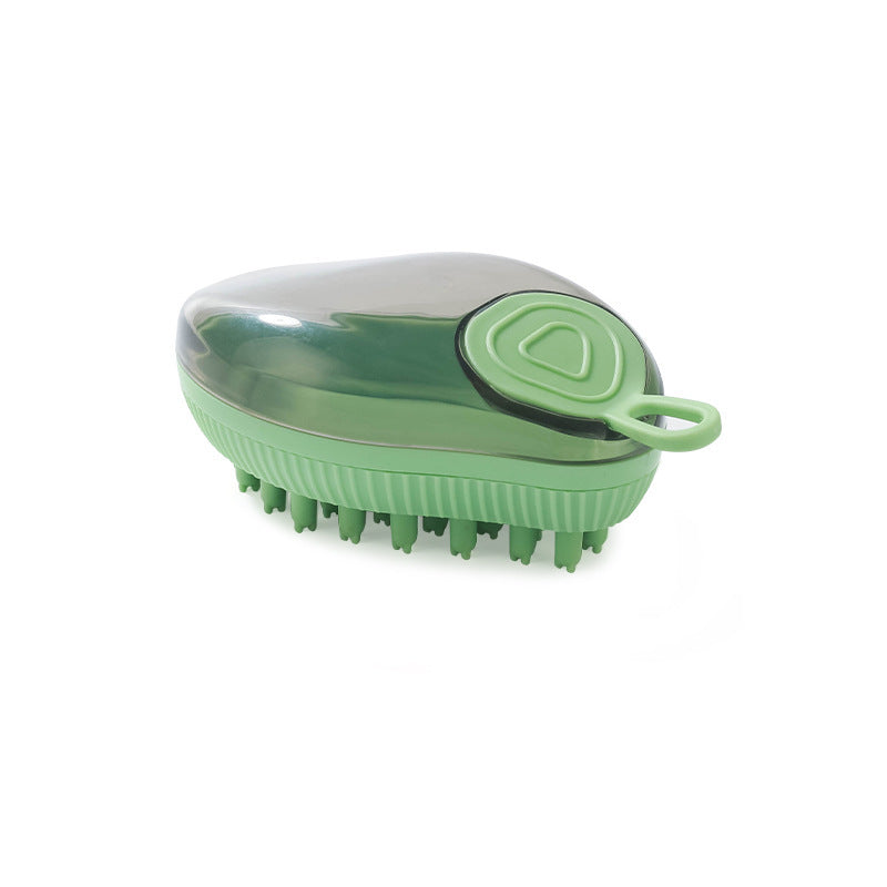 HKM-6037949 Silicone Shower Brush for Pets - Available in Dark Green, Purple, and Green