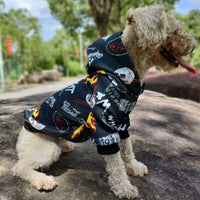 HKM-6038461 Camouflage Dog Hoodie with Skull Design - Casual Acrylic Pet Outfit in Multiple Sizes