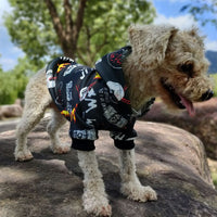HKM-6038461 Camouflage Dog Hoodie with Skull Design - Casual Acrylic Pet Outfit in Multiple Sizes