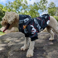 HKM-6038461 Camouflage Dog Hoodie with Skull Design - Casual Acrylic Pet Outfit in Multiple Sizes