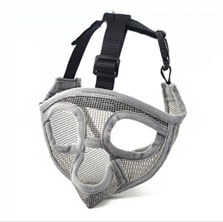 HKM-6039741 Breathable Dog Muzzle for Small Breeds - Adjustable and Comfortable for Barking Prevention and Safety