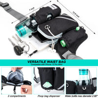 HKM-6039869 Waterproof Outdoor Pet Training Waist Bag with Adjustable Leash and Collar Set
