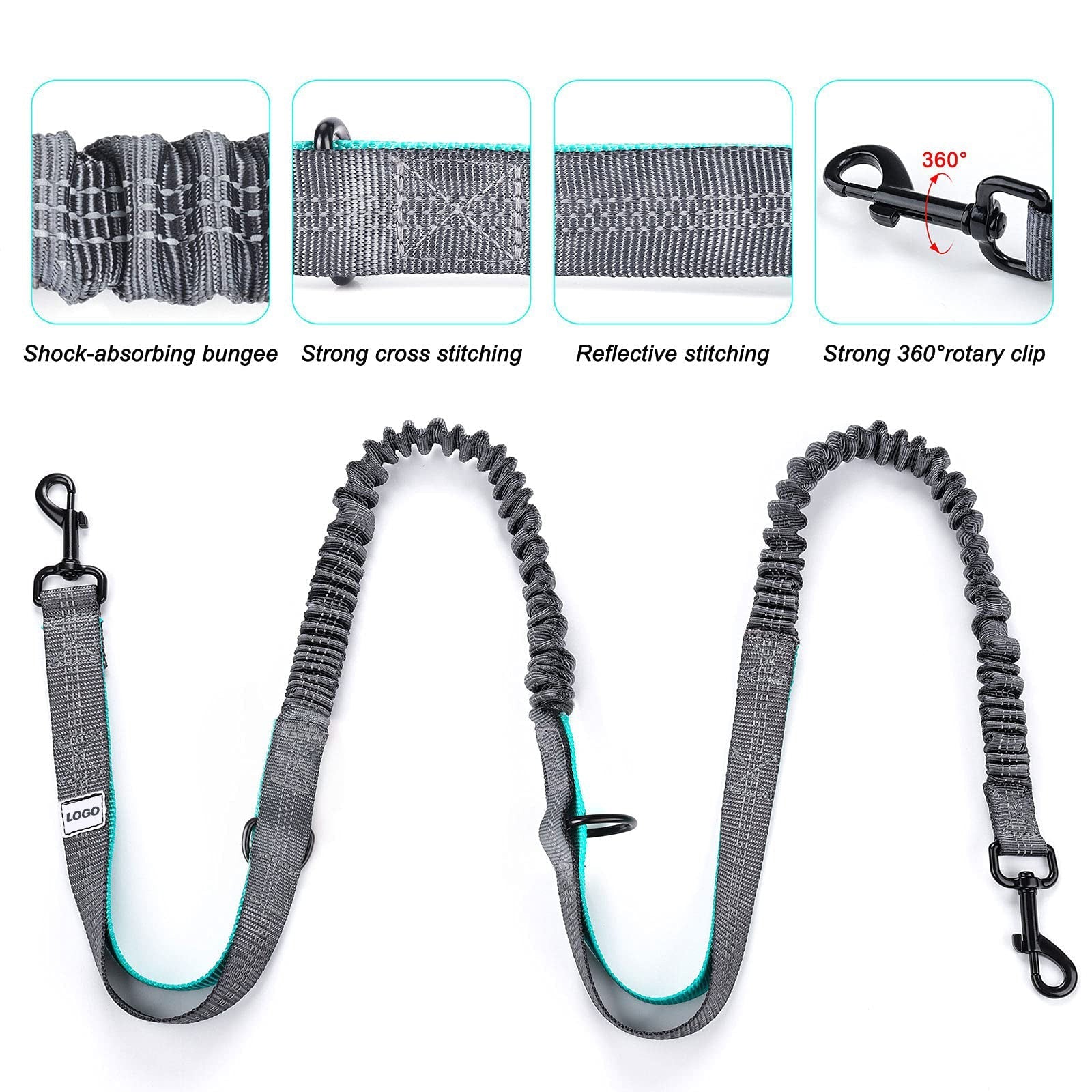 HKM-6039869 Waterproof Outdoor Pet Training Waist Bag with Adjustable Leash and Collar Set