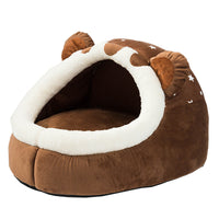 HKM-6040125 Cute Bear Den Pet House - Removable & Washable Dog Bed for Small Pets