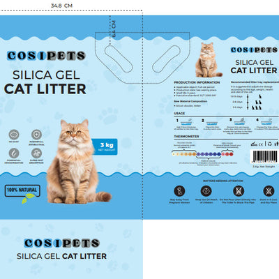HKM-6040253 Premium Silicone Cat Litter with Indicator for Optimal Odor Control