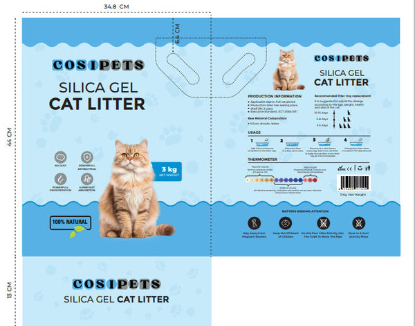 HKM-6040253 Premium Silicone Cat Litter with Indicator for Optimal Odor Control