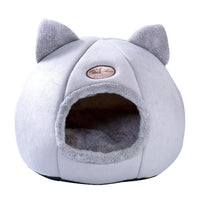 HKM-604115 Cozy Semi-Enclosed Pet Nest with Soft Plush and Supportive Padding