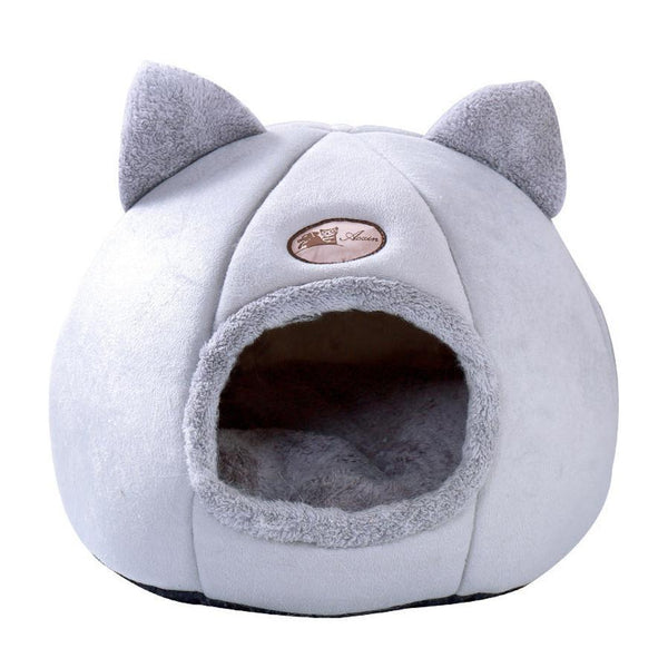 HKM-604115 Cozy Semi-Enclosed Pet Nest with Soft Plush and Supportive Padding