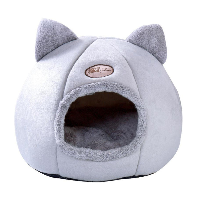 HKM-604115 Cozy Semi-Enclosed Pet Nest with Soft Plush and Supportive Padding