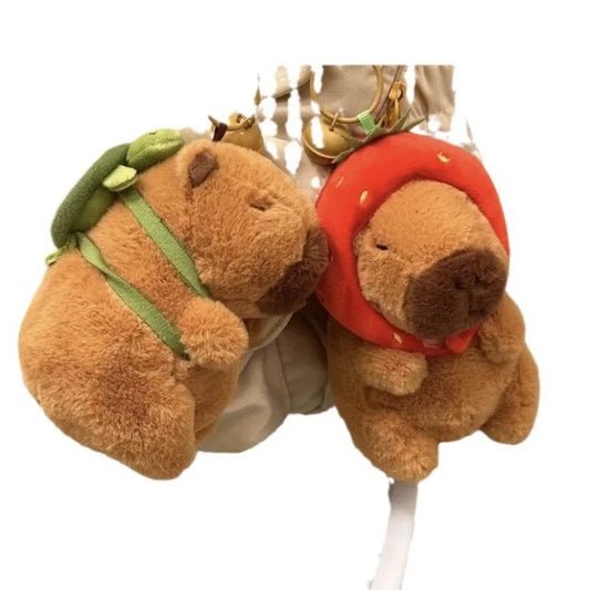 HKM-604115 Kawaii Fluffy Capybara and Tortoise Plush Dolls for Kids' Birthday Gifts and Home Decor