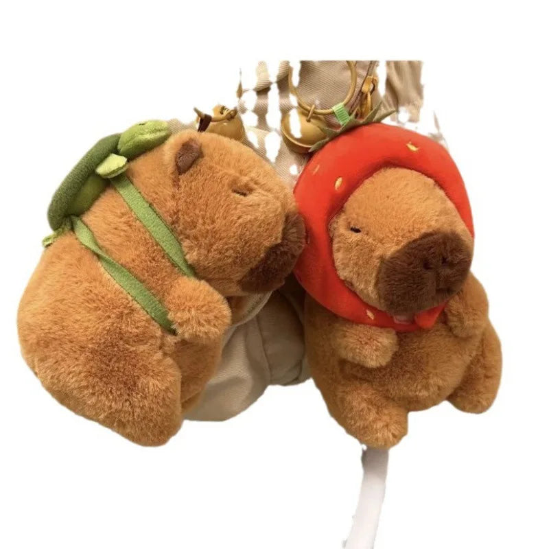 HKM-604115 Kawaii Fluffy Capybara and Tortoise Plush Dolls for Kids' Birthday Gifts and Home Decor