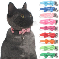 HKM-6042045 Nylon Pet Tie Collar with Bell - Available in Various Colors for Cats