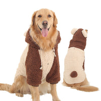 HKM-6044221 Big Bear Style Pet Cotton Clothes for Autumn and Winter in Brown - Sizes 3XL to 8XL