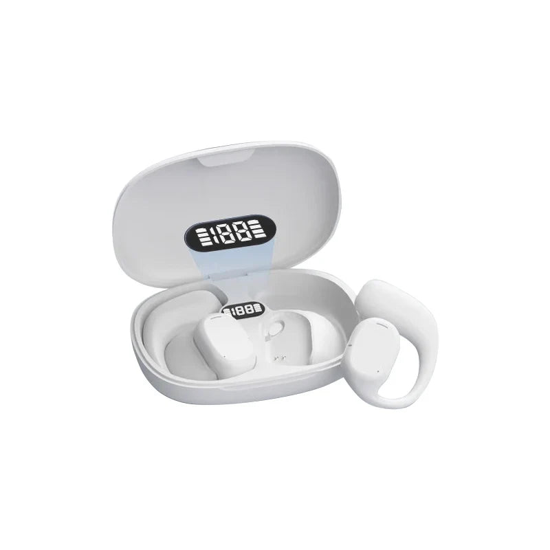 HKM-604435 Open-Air Wireless Earphones with BT5.4 and LED Digital Display for Sports and Gaming