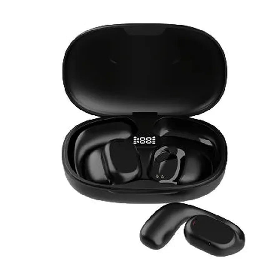 HKM-604435 Open-Air Wireless Earphones with BT5.4 and LED Digital Display for Sports and Gaming