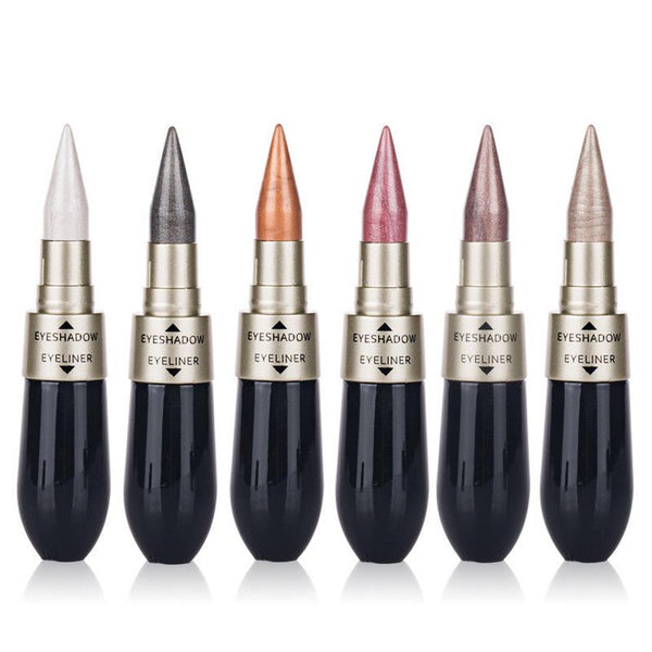HKM-604499 Double-Ended Waterproof Eyeshadow and Eyeliner - Long-Lasting, Sweatproof, 6 Colors Available