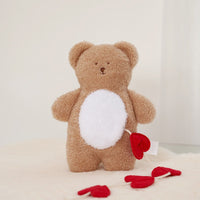 HKM-6045501 Plush Love Tibetan Food Bear Toy with Hearts and Rope for Kids