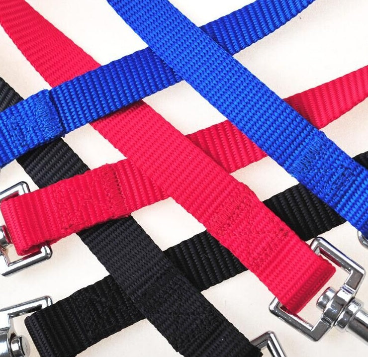HKM-6045629 Double Dog Walking Leash Coupler - Nylon, Adjustable Lengths in Purple, Red, Blue, Black
