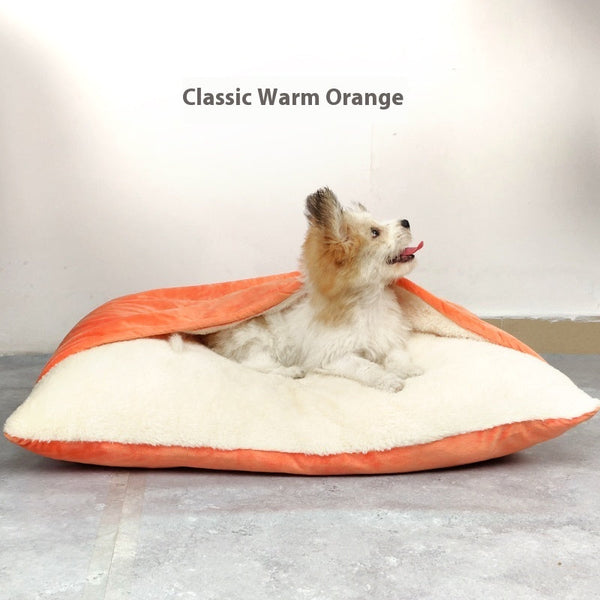 HKM-6045885 Cozy Cat Kennel with Teddy Winter Warm Mat in Multiple Colors and Sizes